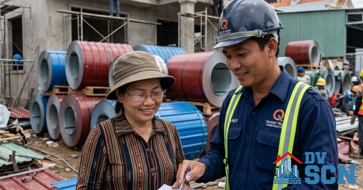 Cập nhật đơn giá thi công lợp mái tôn trọn gói mới nhất: Kinh nghiệm tránh phát sinh chi phí