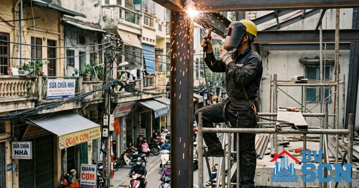 Kinh nghiệm thi công lợp mái tôn tại Hà Nội: Giải pháp gia cố chống gió bão giật giông cực đoan