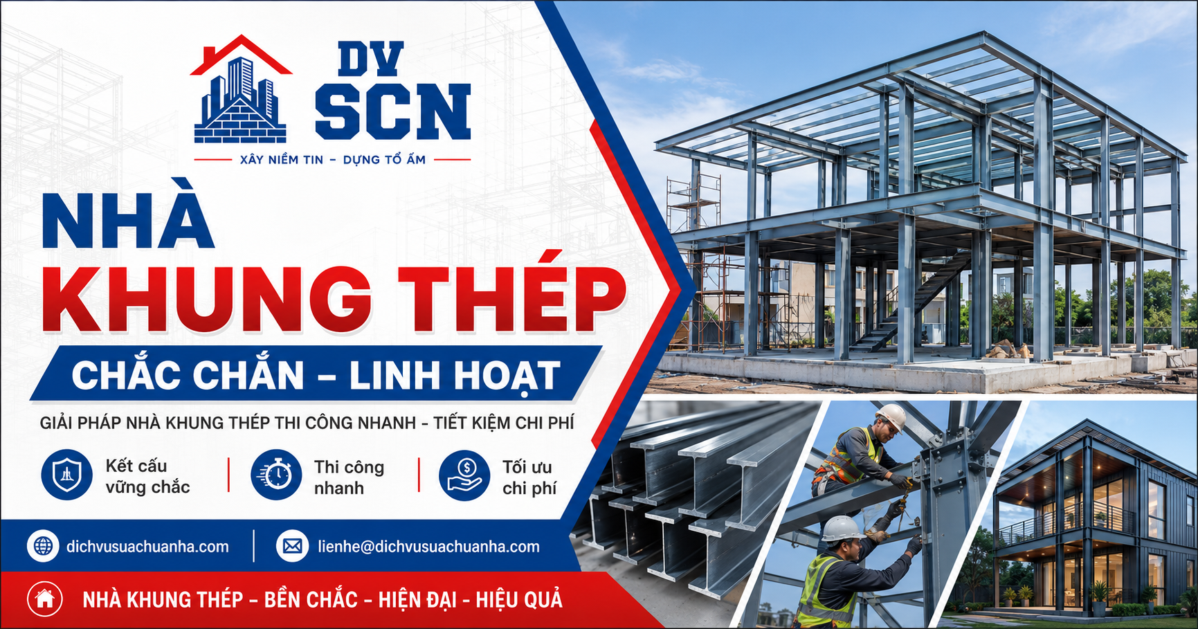 Nhà Khung Thép uy tín chất lượng cao
