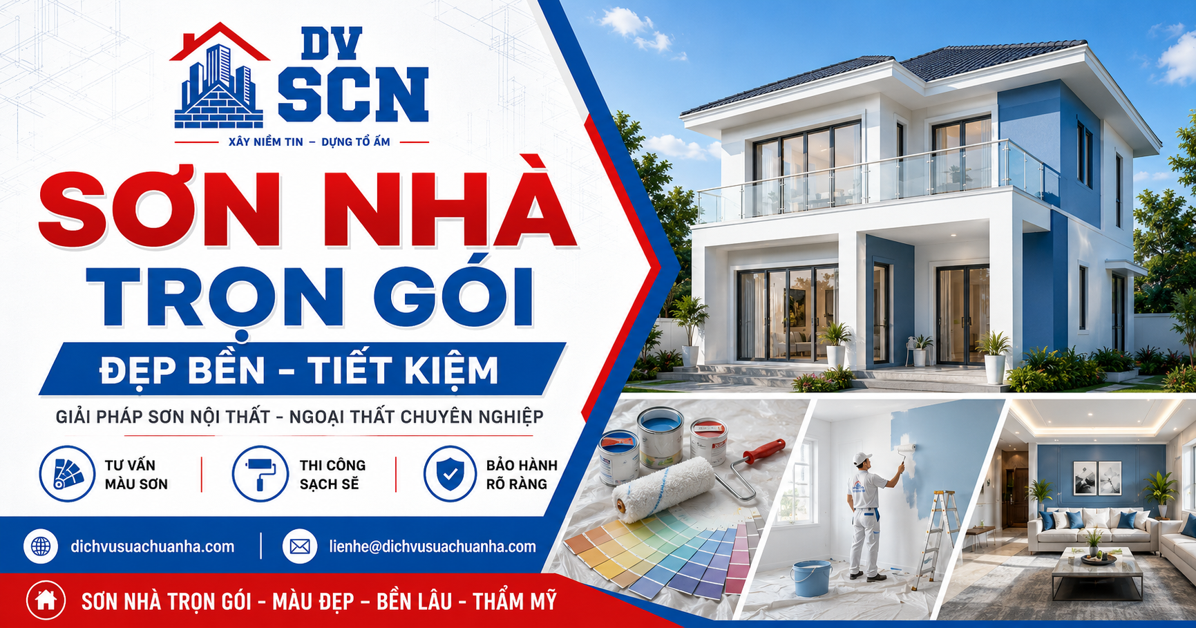 Sơn Nhà Trọn Gói uy tín chất lượng cao