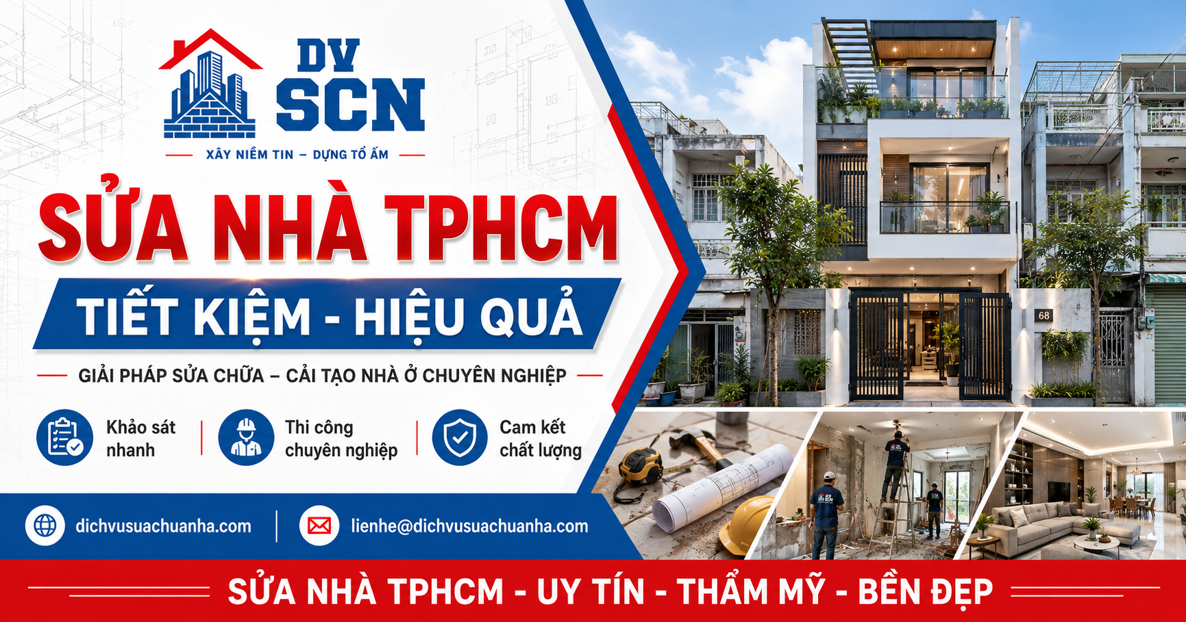Sửa Nhà TPHCM uy tín chất lượng cao
