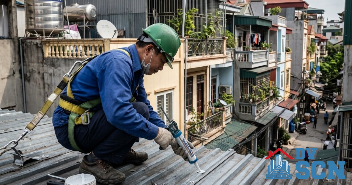Cẩm nang sửa mái tôn bị rỉ sét thấm dột nước: Cách tìm vị trí dột và keo dán chuyên dụng