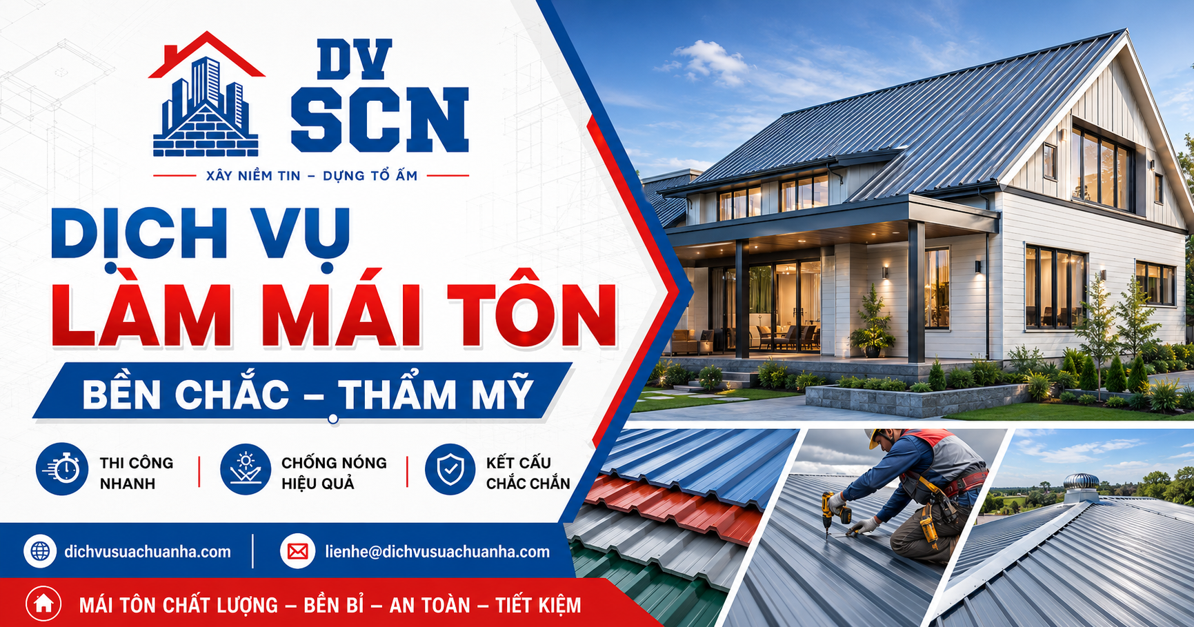 Làm Mái Tôn uy tín chất lượng cao