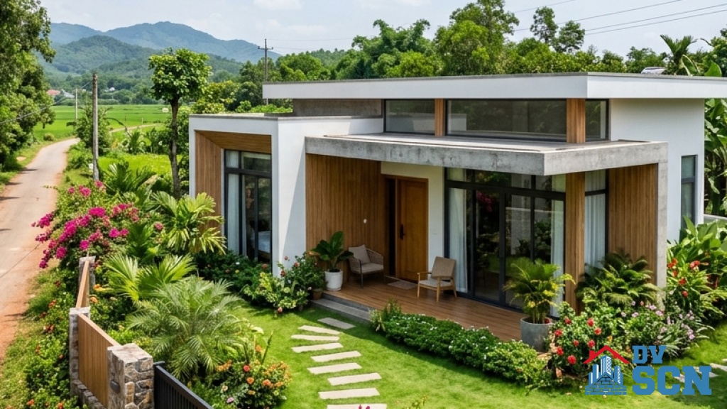 Nhà trệt cấp 4 sân vườn