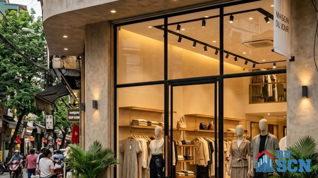 Mặt tiền showroom thời trang