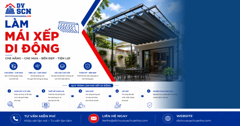 Làm Mái Xếp Di Động