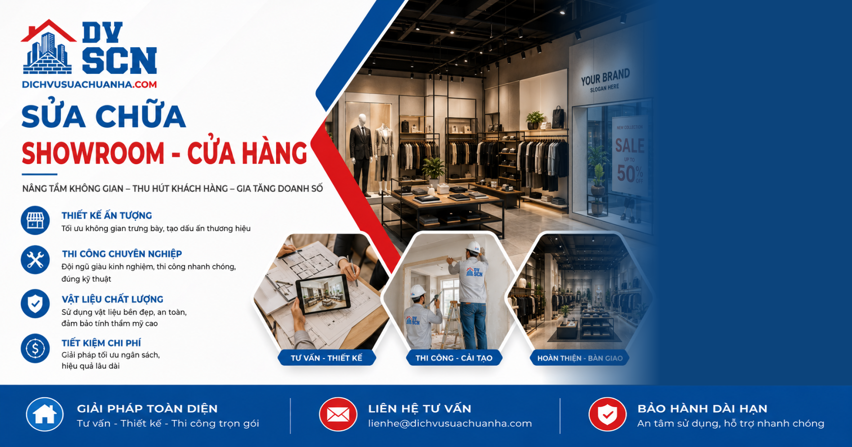 Sửa Chữa Showroom Cửa Hàng chuyên nghiệp