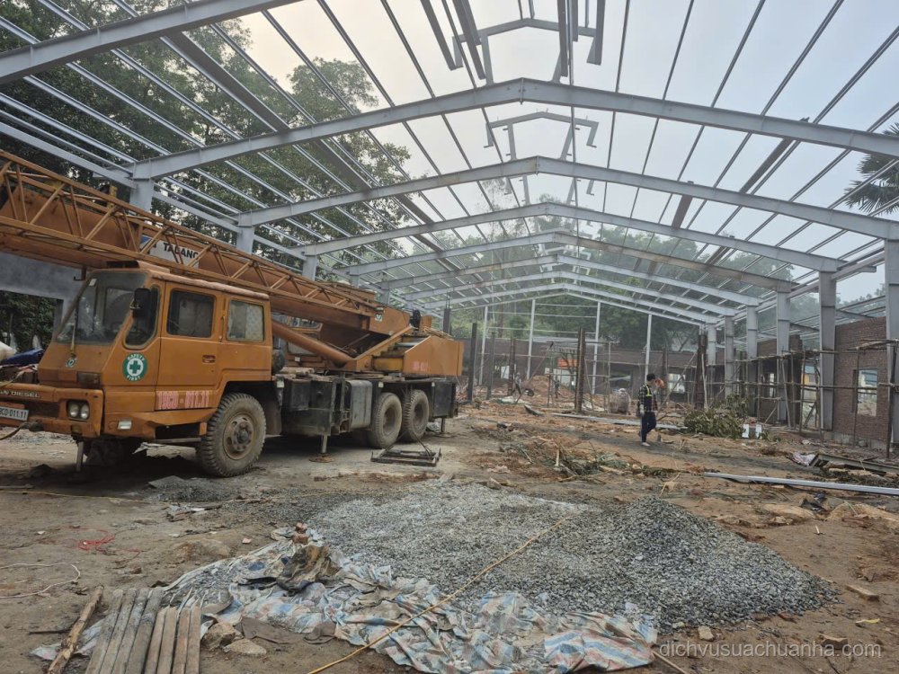 Hình Ảnh Thi Công Nhà Tiền Chế, Nhà Khung Thép 11