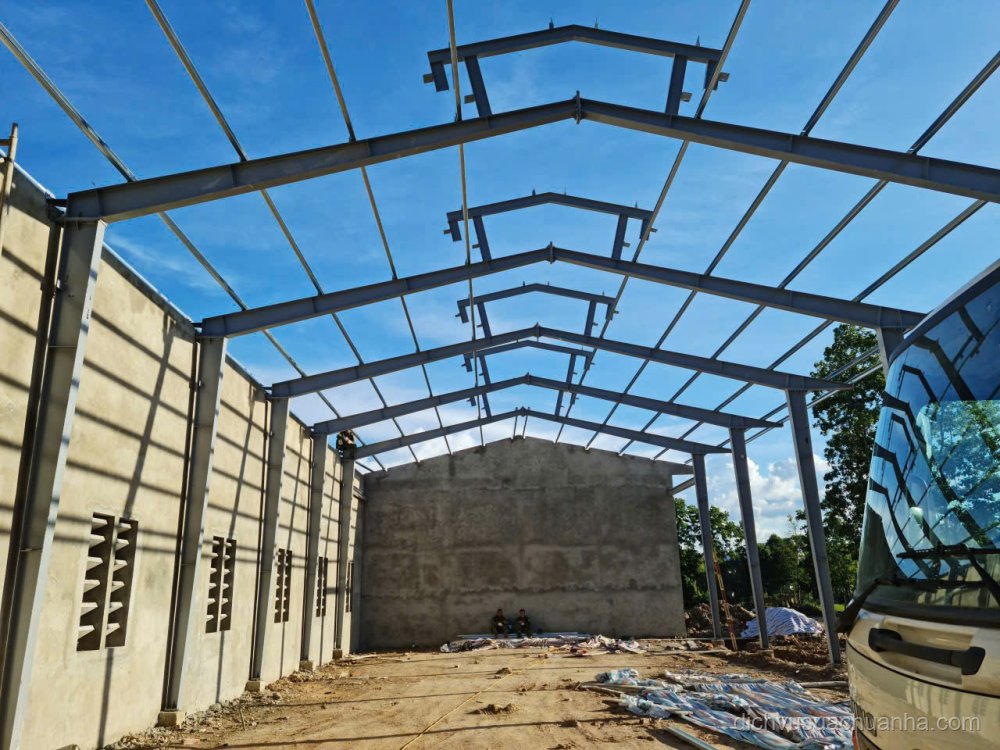 Hình Ảnh Thi Công Nhà Tiền Chế, Nhà Khung Thép 5