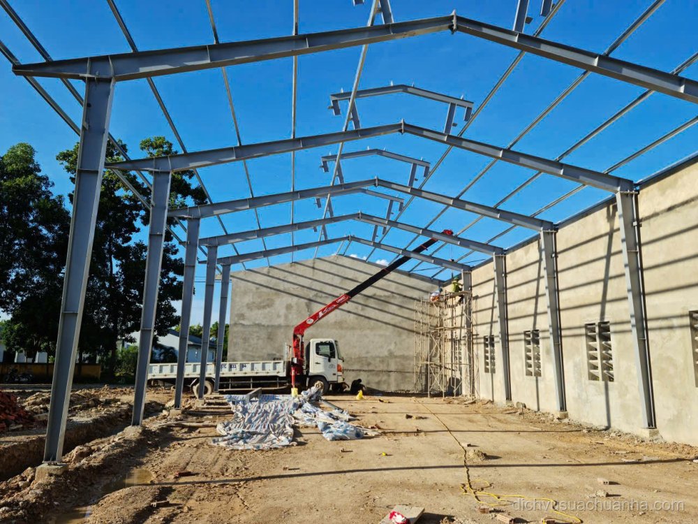 Hình Ảnh Thi Công Nhà Tiền Chế, Nhà Khung Thép 7